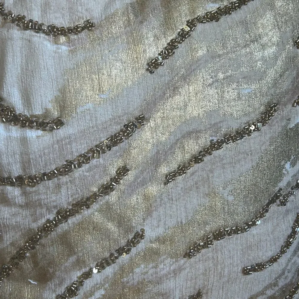 2 Artistic Accents Decorative Ivory Gold White Beaded Throw Pillows